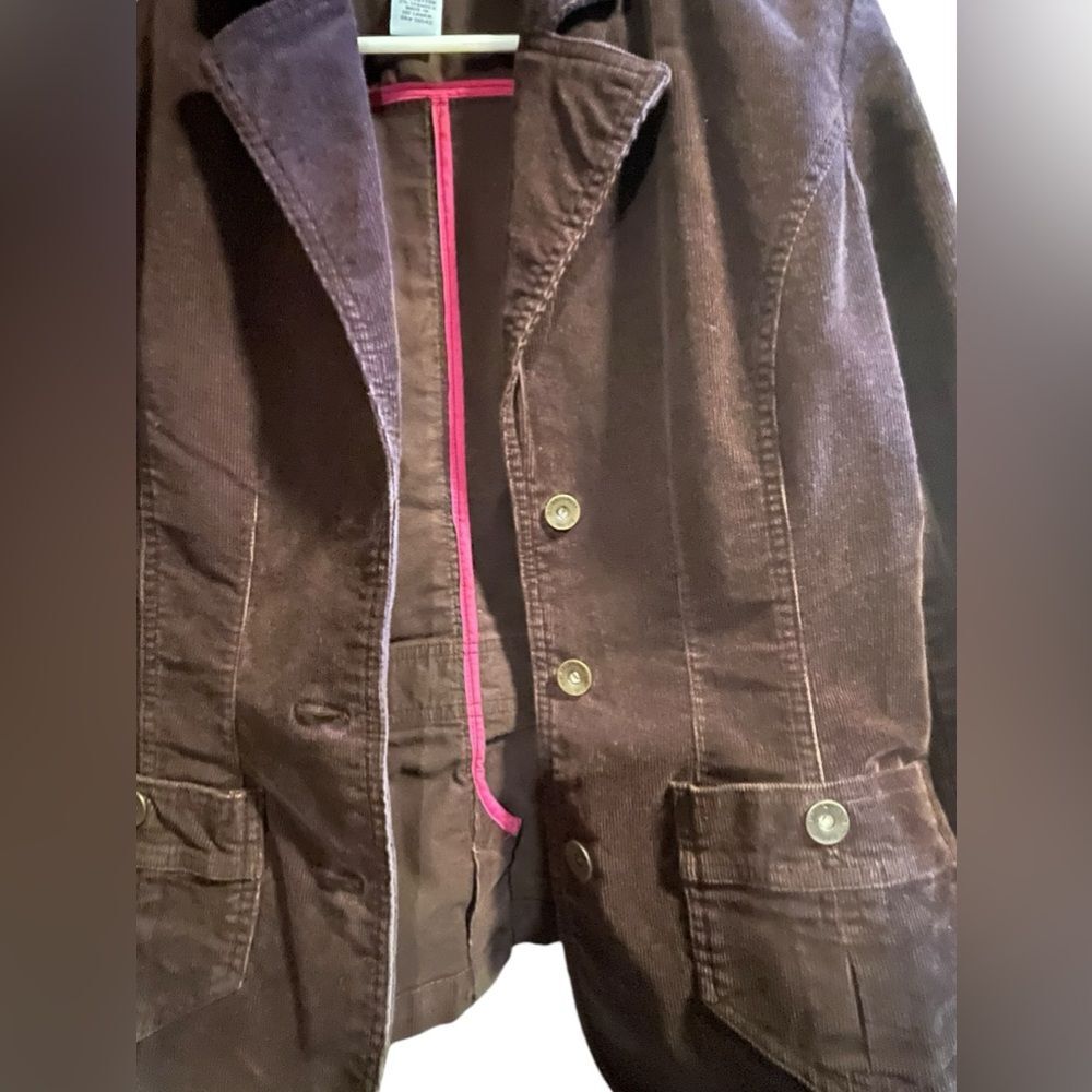Bass Jeans Women’s Purple Corduroy Blazer Jacket Size Medium - Picture 4 of 6